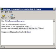 Скриншот Rar Password Recovery Key 8.0 build 2514
