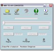 Скриншот MKV to AVI Converter 3.2.1.1