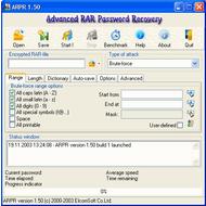 Скриншот Advanced RAR Password Recovery 4.53