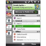 Скриншот ICQ Mobile для Windows Mobile 1.0.23.1