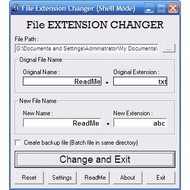 Скриншот File Extension Changer Portable 3.3.1