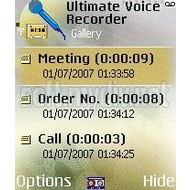 Скриншот Ultimate Voice Recorder (S60 3rd/5th Edition) 6.1.1